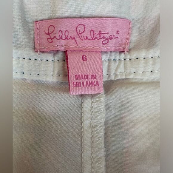Lilly Pulitzer Colette Scalloped Hem Skort Mandevilla Pink Slathouse Stripe Sz 6 - Picture 10 of 13